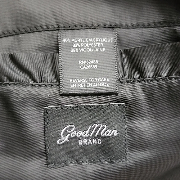 Good Man Brand Men's Wool Blend Green Plaid Zip Up Lined Jacket Size Large - Picture 13 of 16